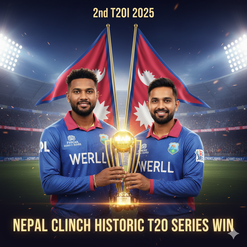 Nepal Crush West Indies by 90 Runs in 2nd T20I 2025 Series Win in Sharjah Full Scorecard & Analysis