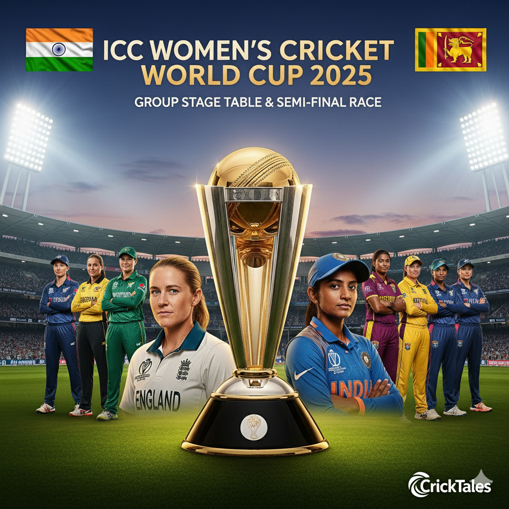 ICC Women’s Cricket World Cup 2025 – Group Stage Table, Top Performers & Semi-Final Race
